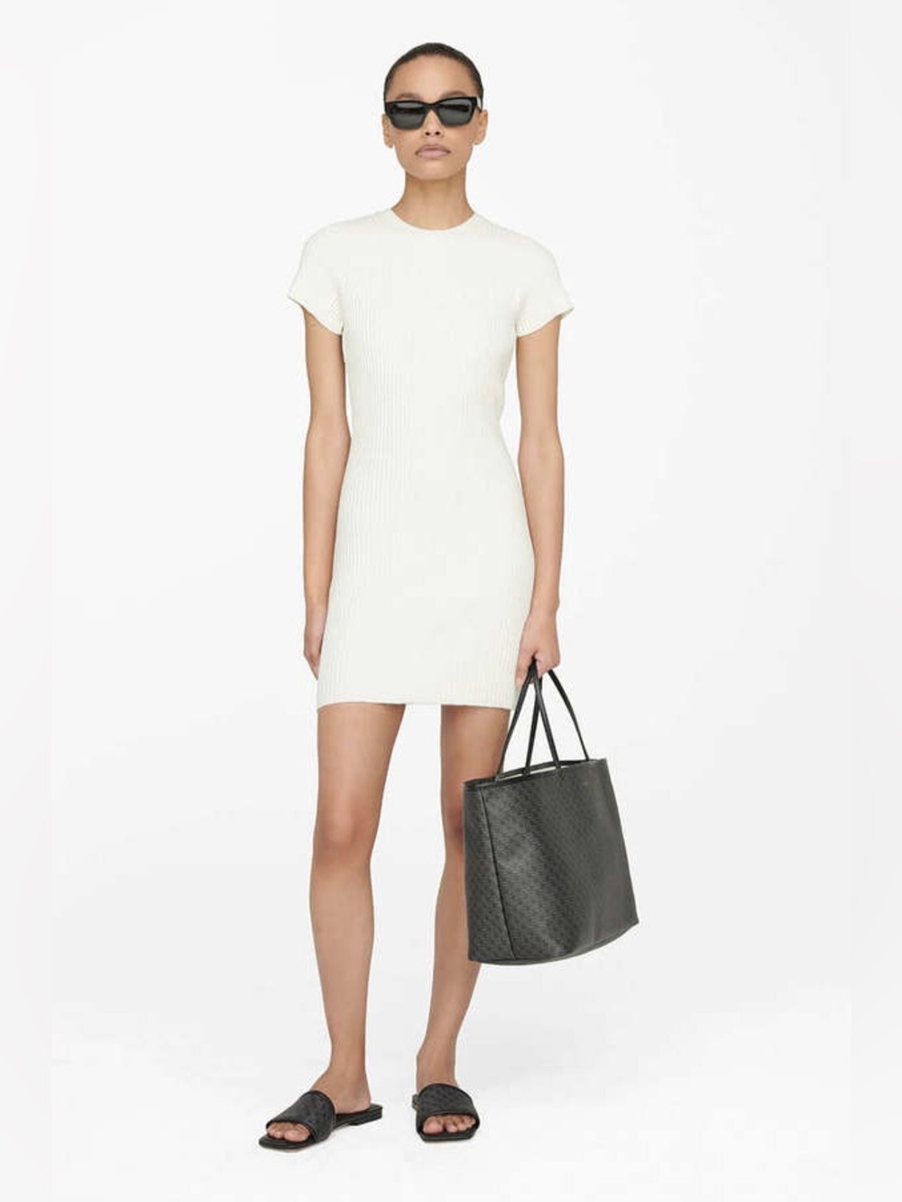 $229 ANINE BING RIBBED T SHIRT DRESS DISSH NA-KD CULT GAIA REVOLVE ALL THE WAYS